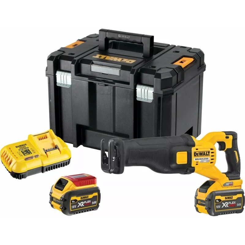 DeWALT DCS389X2-QW 54V Accu Reciprozaag Set (2x 9,0 Ah) in TSTAK