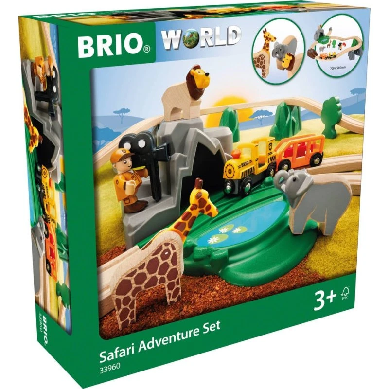 BRIO Safariset 33960 - Houten Treinset met Safari-Thema