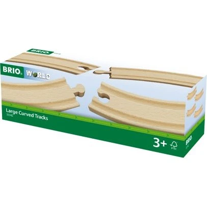 BRIO 33342 Lange Gebogen Rails (4 stukken)