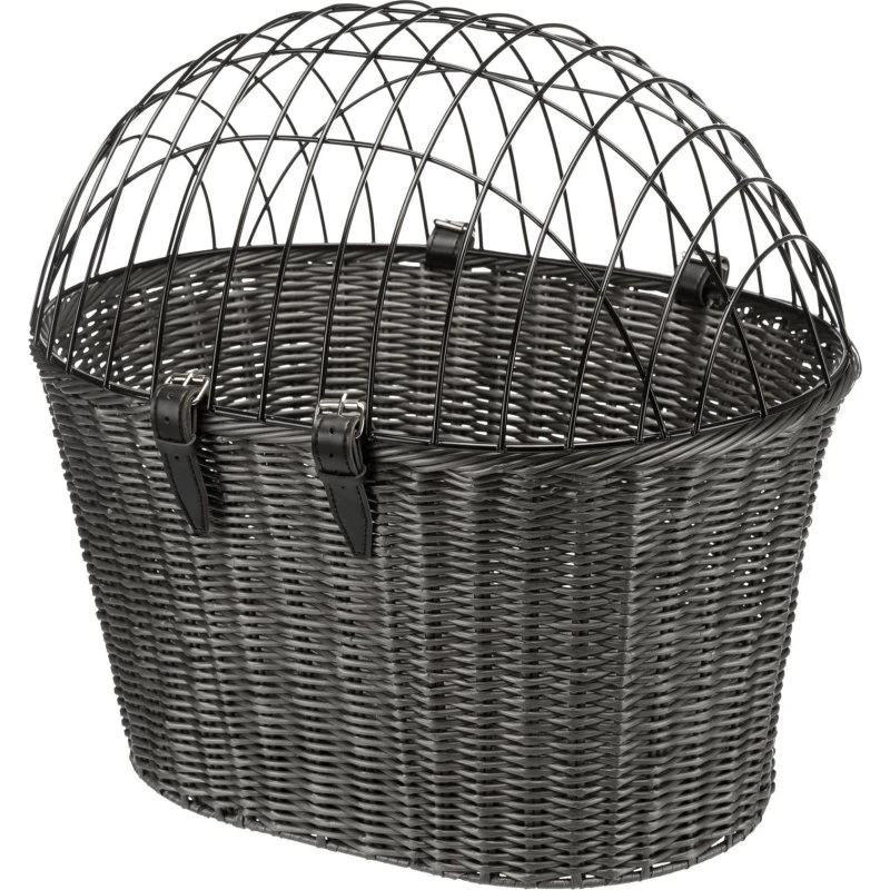 Trixie Stuur Fietsmand Met Draadkap Antraciet 44x41x34 cm