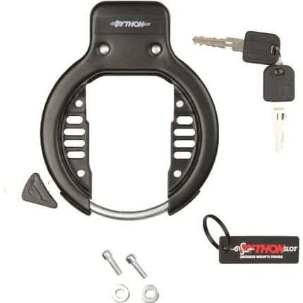 Python Ringslot Zwart, Incl. 2 Sleutels