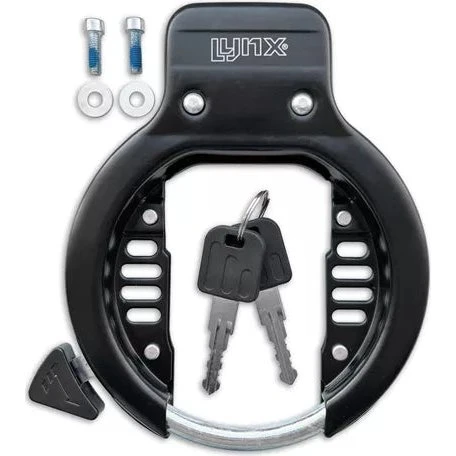 Lynx Ringslot met 2 Sleutels, Gehard Staal, Anti-Roest Poedercoat
