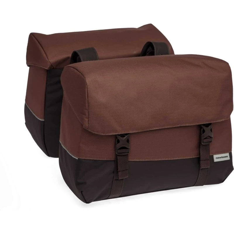 New Looxs Joli Dubbele Fietstas 37L Burgundy/Rust