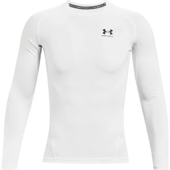 Under Armour HeatGear LS Compression Shirt Wit XL Heren