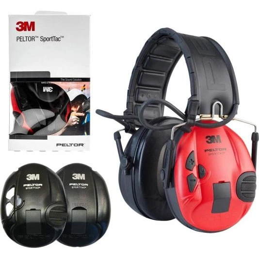 3M Peltor SportTac Gehoorbescherming Rood/Zwart, 26 dB