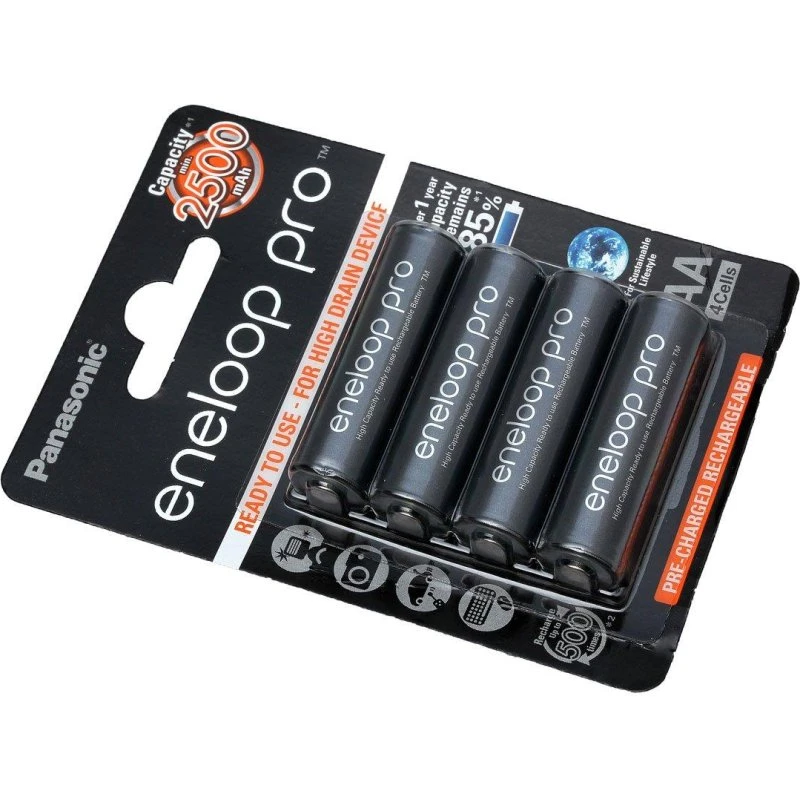Panasonic Eneloop Pro AA 2500mAh, 4 stuks