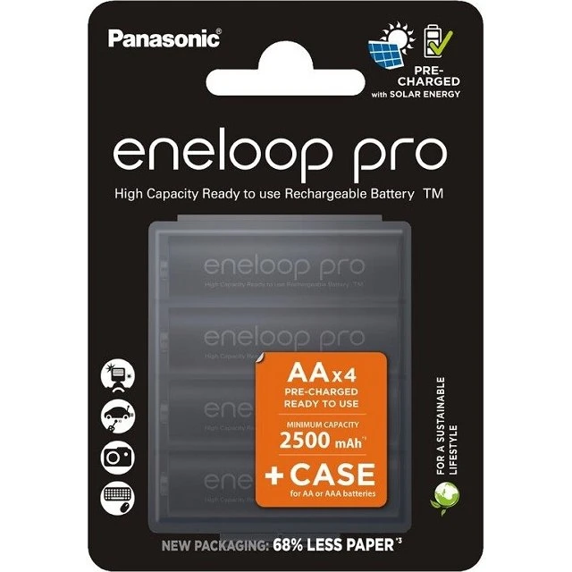 Panasonic Eneloop Pro AA 2500mAh 4 stuks (Blister)