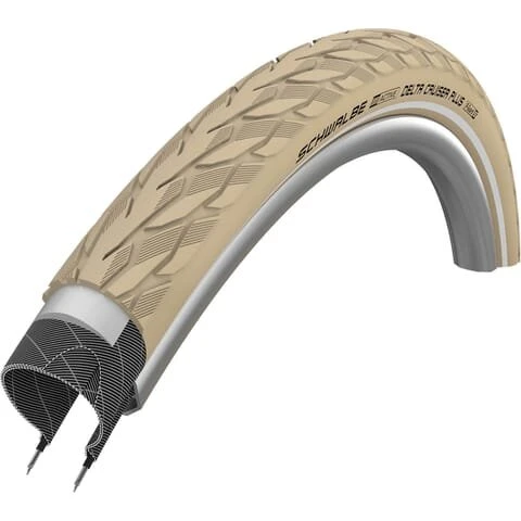 Schwalbe Delta Cruiser Plus 28x1.40 (37-622) Creme met Reflectie