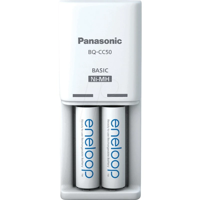 Panasonic Eneloop BQ-CC50 oplader met 2x AA 2000mAh wit