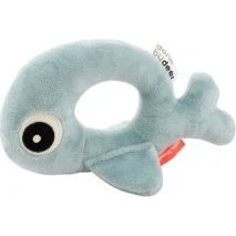 Done by Deer Rammelaar Wally Blue - Ringrammelaar 11,5 x 15 cm