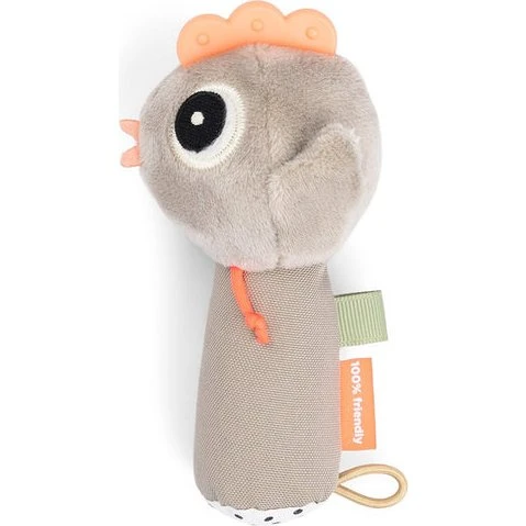 Done by Deer Sensory Rattle Tiny Farm - Haan, Zandkleurig