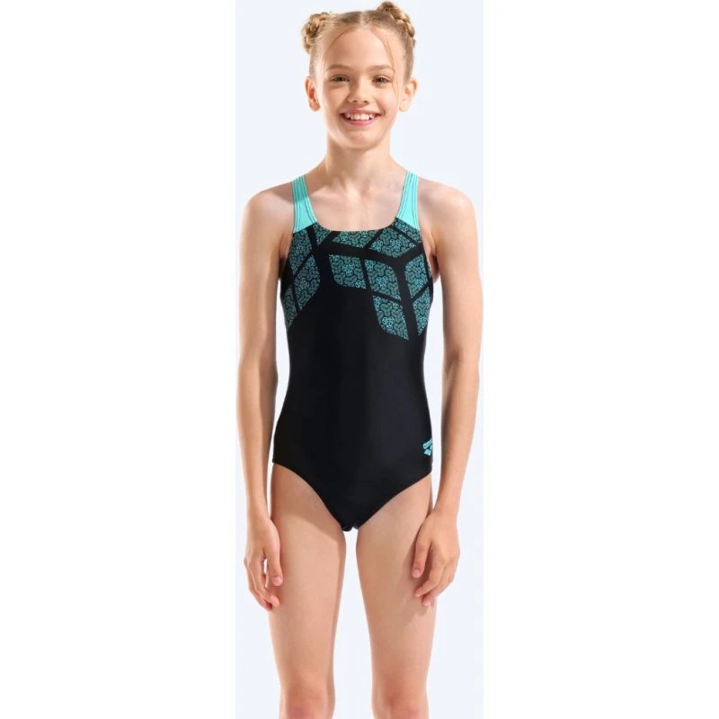 Arena Meisjes Badpak Kikko Pro - Zwart/Blauw