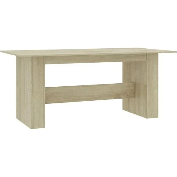 vidaXL Eettafel 180x90x76 cm Sonoma eiken