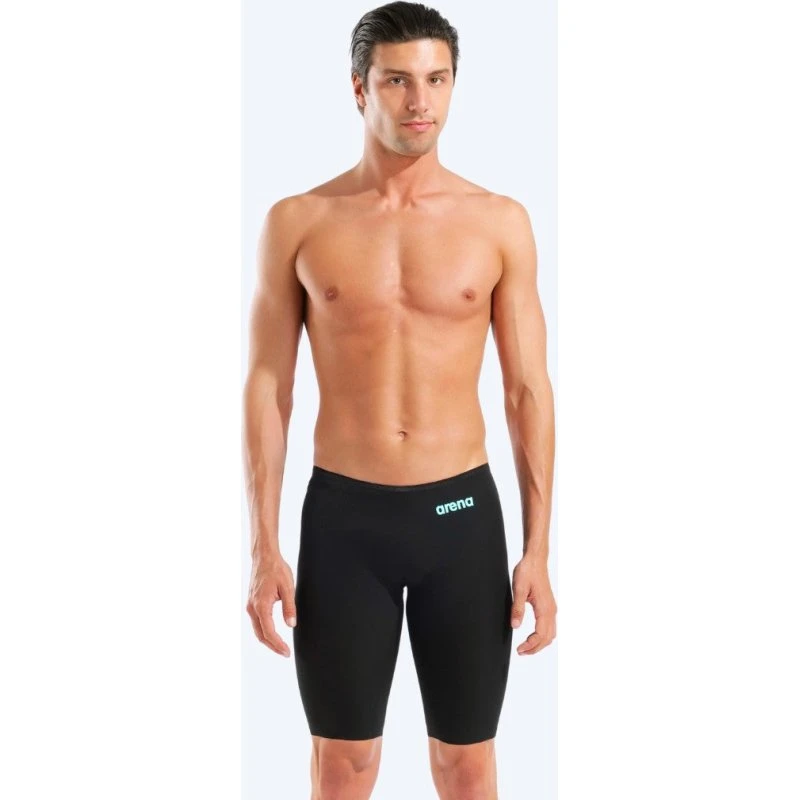 Arena Powerskin Veloce heren wedstrijd zwembroek - Zwart/Lichtblauw
