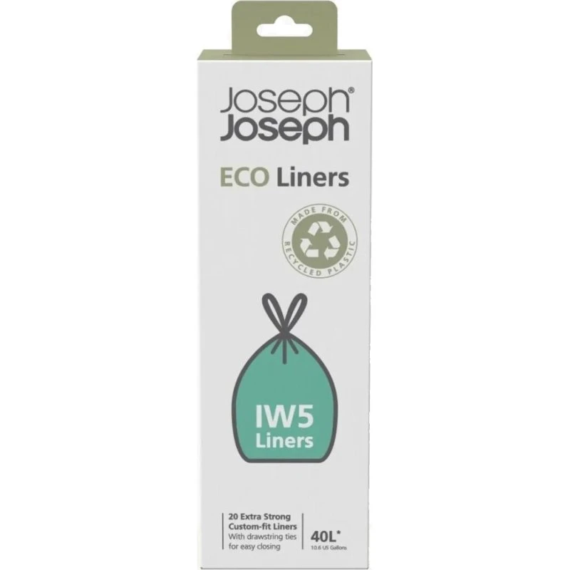 Joseph Joseph Eco Vuilniszakken 40-60 liter, 20 stuks, Zwart