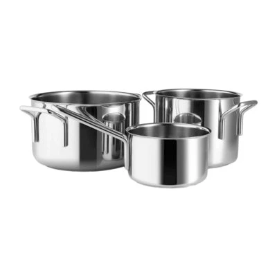 Eva Trio RVS Kookpannenset 3-delig (1,1 L, 2,2 L, 3,6 L)
