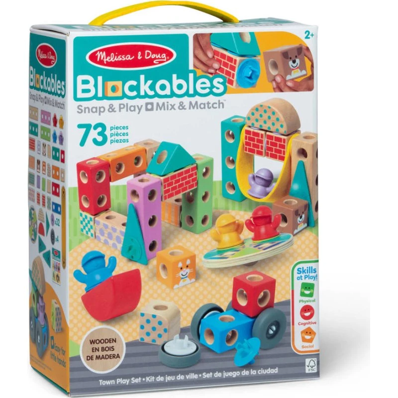 Melissa & Doug Blockables Town Play Set (73 stukken)