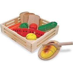 Speelgoedeten - Houten Bakje met Snijfruit