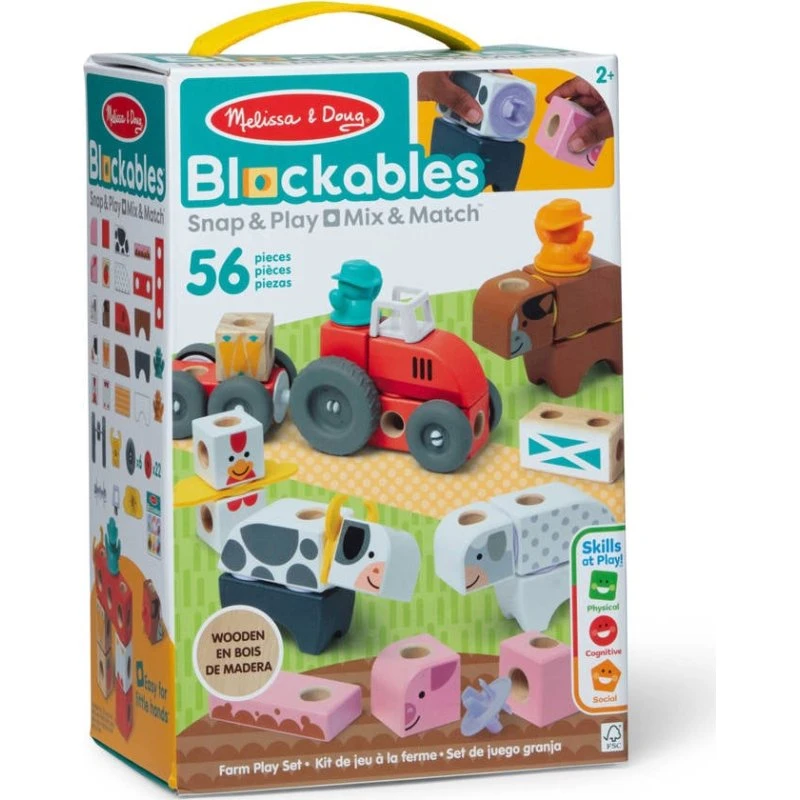 Melissa & Doug Blockables Boerderijspeelset 56 Delen