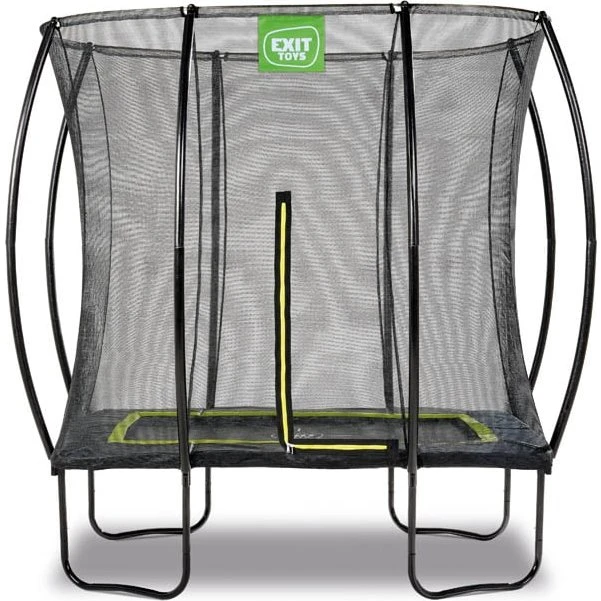EXIT Silhouette Rechthoekige Trampoline 214x153 cm Zwart met Veiligheidsnet