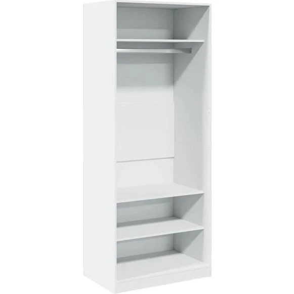 vidaXL Kledingkast 80x50x200 cm wit bewerkt hout