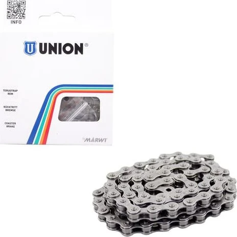 Union Fietsketting 1/2x1/8" 112 schakels zilver