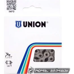 Union Fietsketting 1/2x1/8 Anti-Roest Titanium Grijs