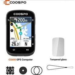 Coospo CS600 GPS Fietscomputer 2.4” Touch, Kaartnavigatie, 36u Accu