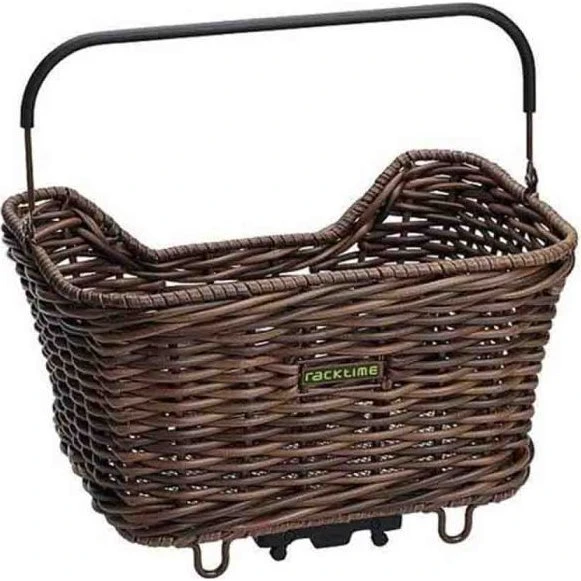 Baskit Willow Rattan-look Fietsmand 20L Donkerbruin