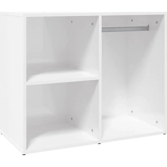 vidaXL Kledingkast 80x40x65 cm wit hoogglans bewerkt hout