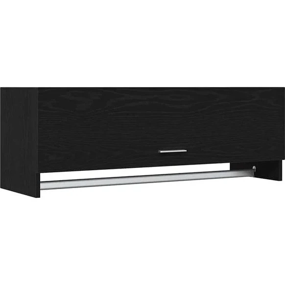 vidaXL Kledingkast Zwart Eiken 100 x 32,5 x 35 cm Bewerkt Hout