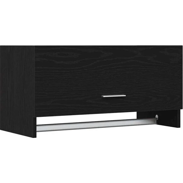 vidaXL Kledingkast met Lade Zwart Eiken 70 x 32,5 x 35 cm