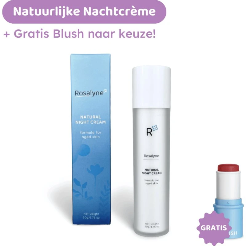 Rosalyne Natuurlijke Nachtcrème 50ml + Gratis Blush