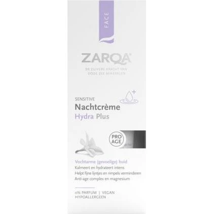 Zarqa Sensitive Nachtcrème Hydra Plus 0% Parfum 50ml