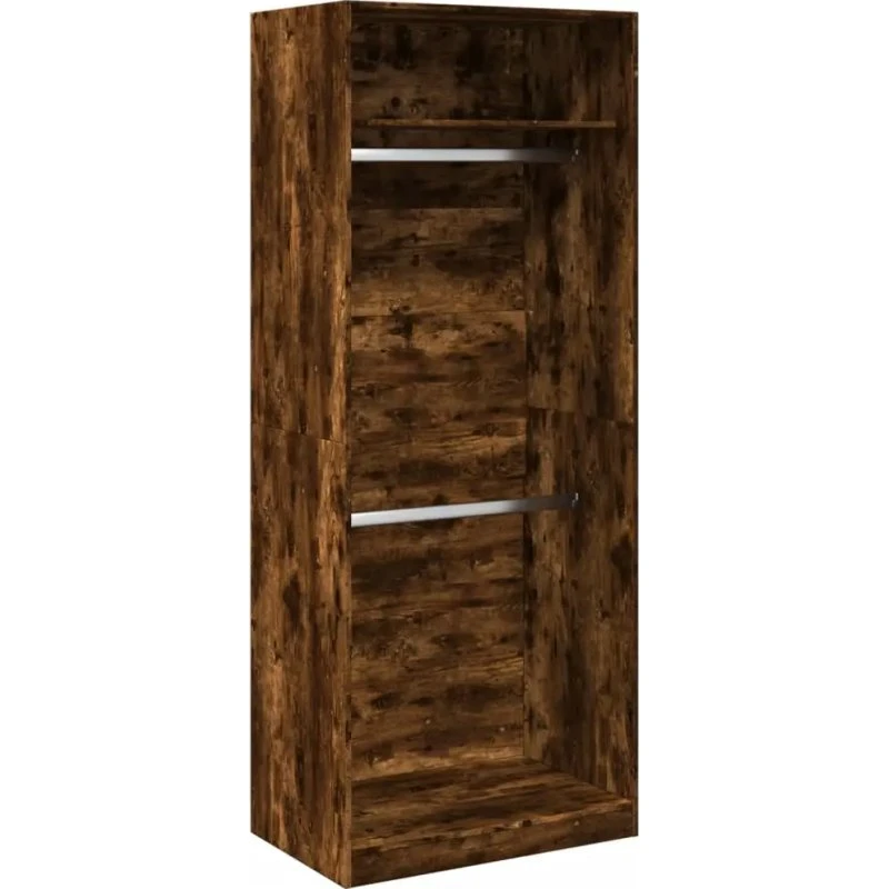 vidaXL Kledingkast 80x50x200 cm gerookt eikenkleurig