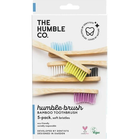 The Humble Co. Bamboe Tandenborstel Soft 5-pack