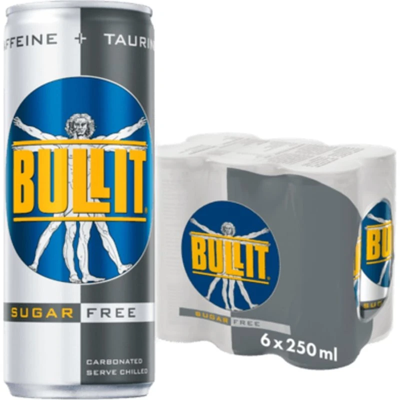 Bullit Sugar Free Energy Drink 6 x 250 ml