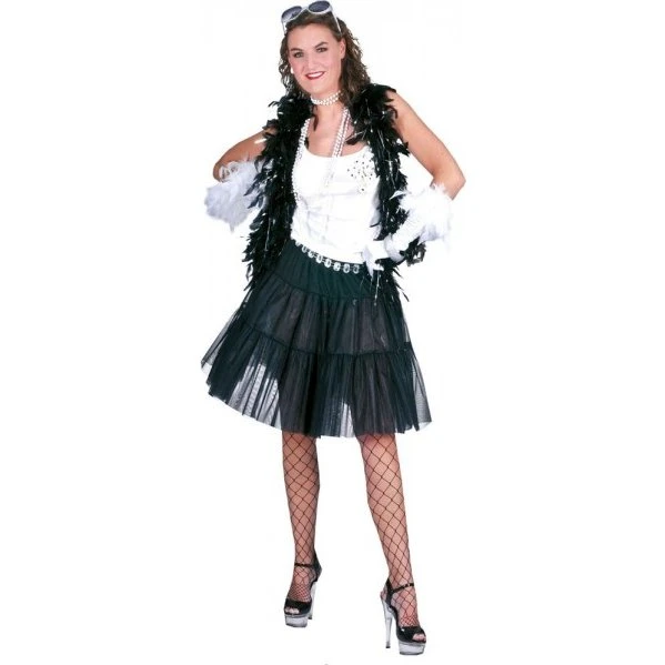Tule Rok Zwarte Stroken 80s Stijl S-L