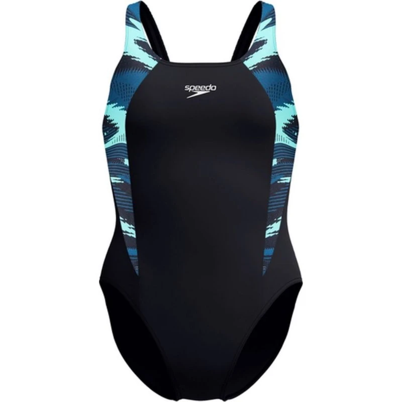Speedo ECO+ HyperBoom Splice Muscleback Badpak Dames Zwart/Donkerblauw