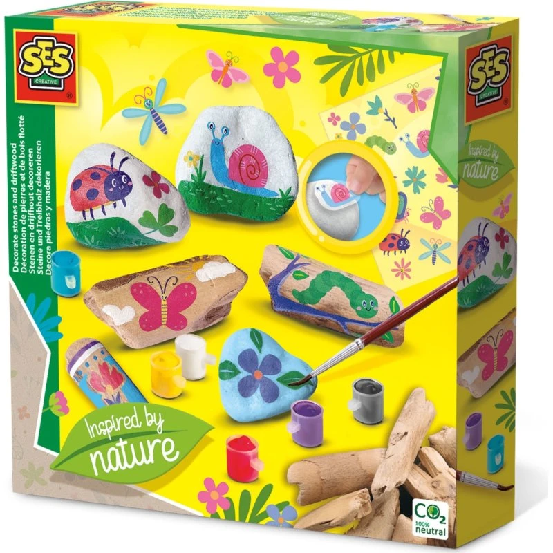SES Stenen-Drijfhout Decoreren – Creatief Knutselpakket