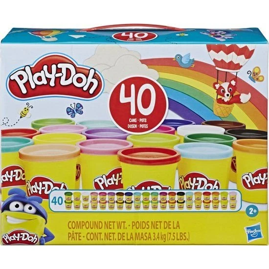 Play-Doh 40 Pack – 20 Kleuren, 40 Potjes van 85 g