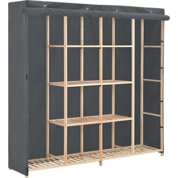 Merk Kledingkast 173x40x170 cm Stof Grijs