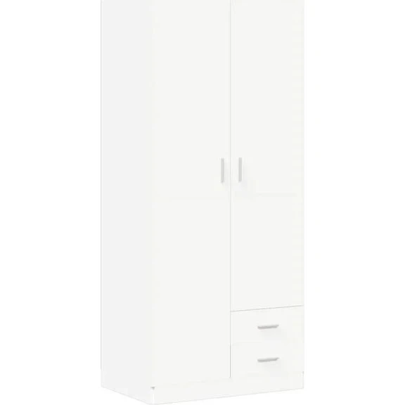 vidaXL Kledingkast 80x52x180 cm wit bewerkt hout