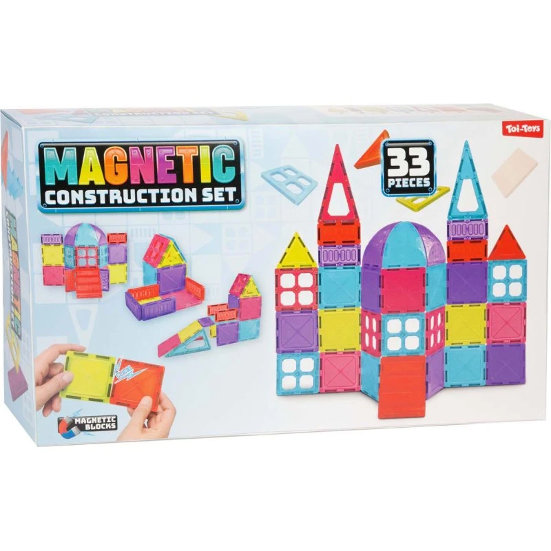 Toi-Toys Bouwset Magneetpanelen 33dlg Kleurrijk