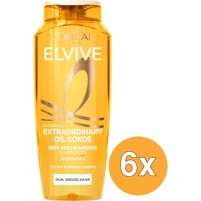 L'Oréal Paris Elvive Extraordinary Oil Kokos Shampoo 6 x 250 ml