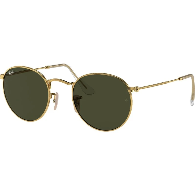 Ray-Ban Round Metal RB 3447 001 Goud/Donkergroen (klein)