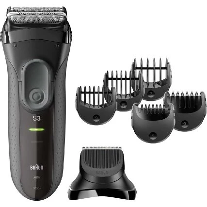 Braun 3000BT Grijs - Elektrisch Scheerapparaat met 2 Folie-scheerelementen en Middentrimmer