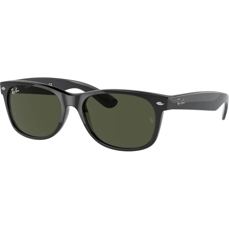 Ray-Ban New Wayfarer Matte Rubber Black G-15 Green 55