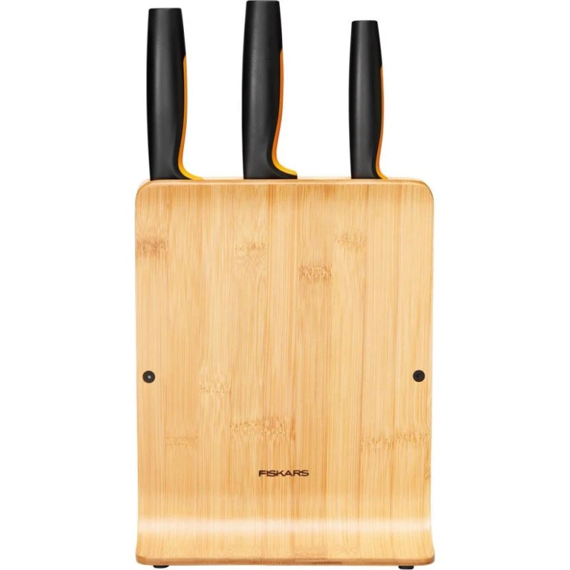 Fiskars Functional Form Messenblok met 3 Messen - Bamboe