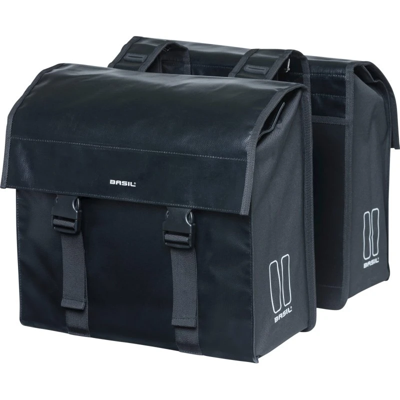 Basil Urban Load Dubbele Fietstas 53 L Zwart Reflective